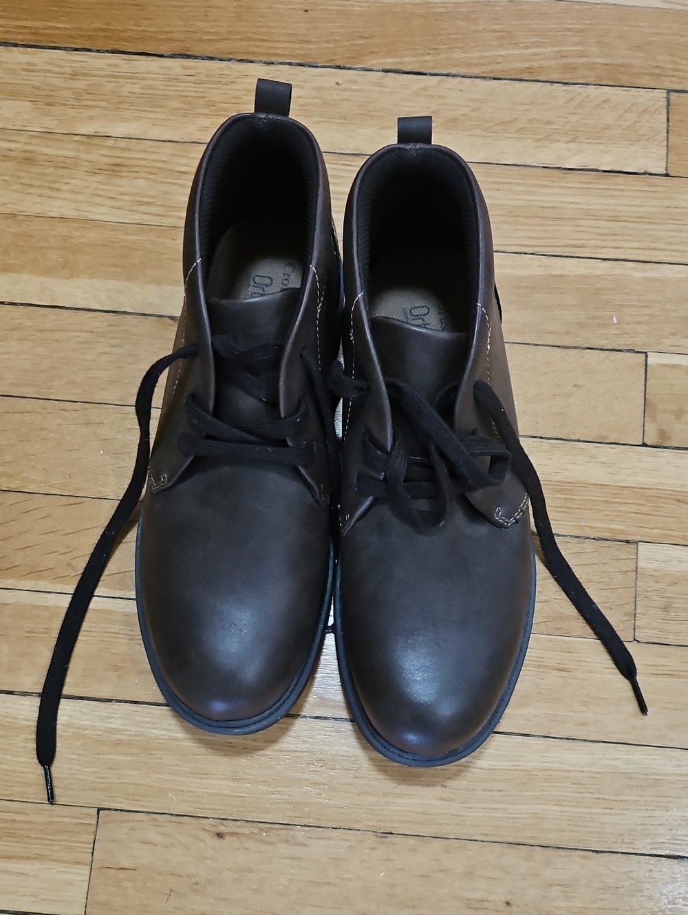 croft & barrow Men's Dark Brown Leather Chukka Boots